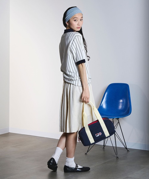 FILA(フィラ)の「【ROSE BUD別注】(FILA×ROSE BUD)BI-COLOR BOSTON BAG(ボストンバッグ・レディース・ネイビー・ONE SIZE)」の11枚目の写真