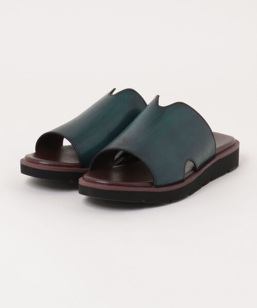 whoop-de-doo（フープディドゥ）の「Whoop-de-doo Evolution フープディドゥエボリューション メンズ 歌舞伎フィニッシュレザーサンダル【本革】 25612037（サンダル・メンズ・ホワイト/ブルー・26.0cm/27.0cm/25.0cm）」の2枚目の写真