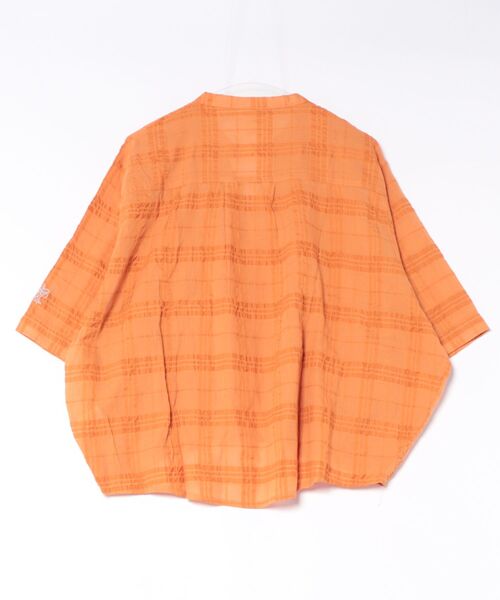 チチカカ(チチカカ)の「ぽこぽこシアーチェックスキッパーシャツ(シャツ/ブラウス・レディース・ブラック/オレンジ/その他1・FREE)」の19枚目の写真