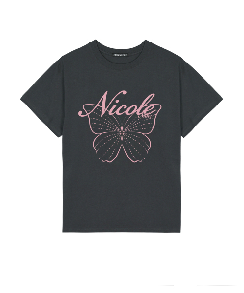 NICK&NICOLE(ニックアンドニコール)の「NICOLE BUTTERFLY SLEEVE TOP_CHARCOAL PINK(Tシャツ/カットソー・レディース・その他・LARGE/MEDIUM)」の4枚目の写真