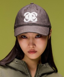 X-girl | XG EMBLEM FADED FAUX LEATHER 6PANEL CAP(キャップ)
