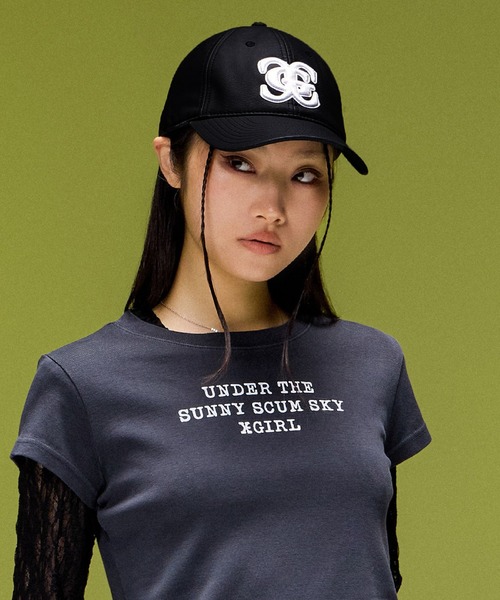 X-girl(エックスガール)の「XG EMBLEM FADED FAUX LEATHER 6PANEL CAP(キャップ・レディース・ブラウン/ブラック・ONE SIZE)」の5枚目の写真
