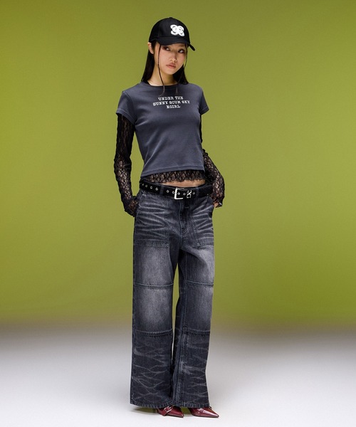 X-girl(エックスガール)の「XG EMBLEM FADED FAUX LEATHER 6PANEL CAP(キャップ・レディース・ブラウン/ブラック・ONE SIZE)」の6枚目の写真