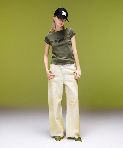 X-girl(エックスガール)の「XG EMBLEM FADED FAUX LEATHER 6PANEL CAP(キャップ・レディース・ブラウン/ブラック・ONE SIZE)」の9枚目の写真