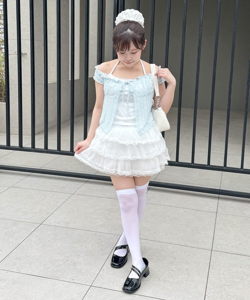 frunco(フランコ)の「シフォンティアードスカート(スカート・レディース・ホワイト/ブラック・FREE)」の10枚目の写真