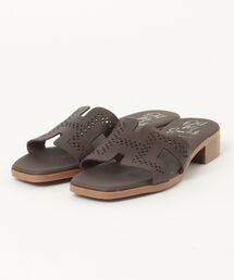 OH! MY SANDALS オーマイサンダルズ CUTTING LEATHER MULE カッティングレザーミュール 5882 MARRON