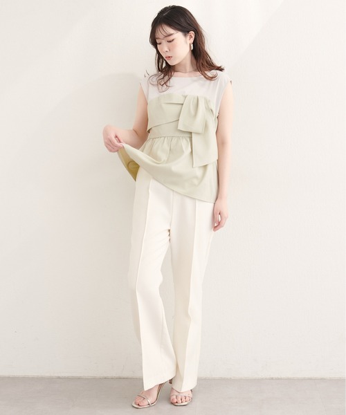 natural couture(ナチュラルクチュール)の「ビスチェドッキングトップス(Tシャツ/カットソー・レディース・ブルー/ブラック/ライトベージュ/グリーン系その他・FREE)」の19枚目の写真