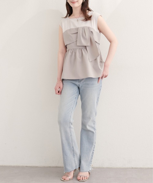 natural couture(ナチュラルクチュール)の「ビスチェドッキングトップス(Tシャツ/カットソー・レディース・ブルー/ブラック/ライトベージュ/グリーン系その他・FREE)」の21枚目の写真
