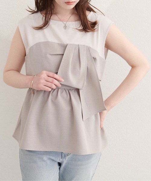 natural couture(ナチュラルクチュール)の「ビスチェドッキングトップス(Tシャツ/カットソー・レディース・ブルー/ブラック/ライトベージュ/グリーン系その他・FREE)」の22枚目の写真