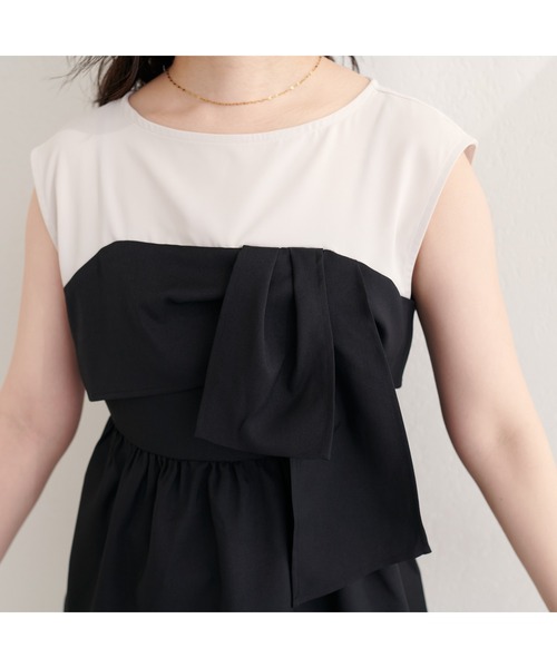 natural couture(ナチュラルクチュール)の「ビスチェドッキングトップス(Tシャツ/カットソー・レディース・ブルー/ブラック/ライトベージュ/グリーン系その他・FREE)」の8枚目の写真