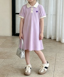 aimoha（アイモハ）の「【aimoha-KIDS-】配色カラー半袖ワンピース (SS)（ワンピース）」