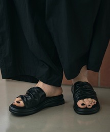 shirring volume sole sandals /シャーリングボリュームソールサンダル