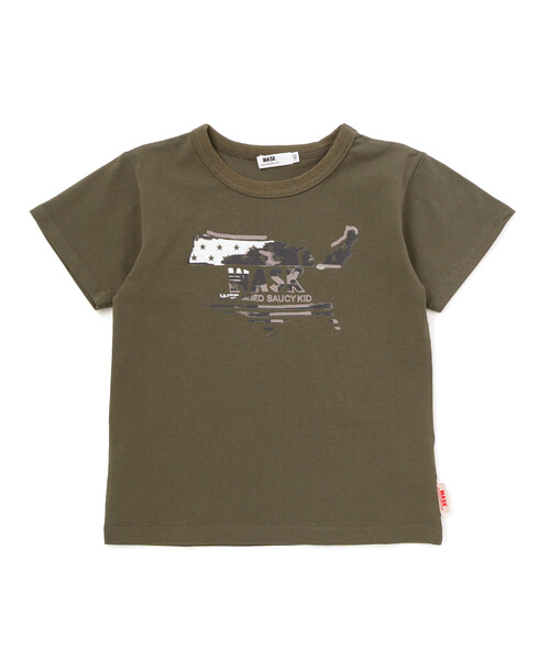 WASK(ワスク)の「【接触冷感】WASKマーク ブラッシュタッチ プリント Tシャツ (100~160cm)(Tシャツ/カットソー・キッズ・グリーン/オレンジ・160cm/140cm/150cm)」の12枚目の写真