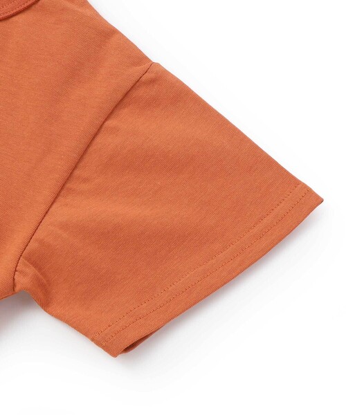 WASK(ワスク)の「【接触冷感】WASKマーク ブラッシュタッチ プリント Tシャツ (100~160cm)(Tシャツ/カットソー・キッズ・グリーン/オレンジ・160cm/140cm/150cm)」の4枚目の写真