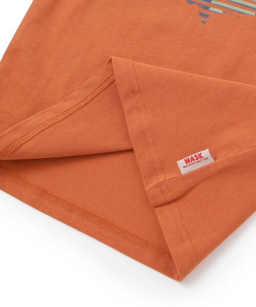 WASK(ワスク)の「【接触冷感】WASKマーク ブラッシュタッチ プリント Tシャツ (100~160cm)(Tシャツ/カットソー・キッズ・グリーン/オレンジ・160cm/140cm/150cm)」の5枚目の写真
