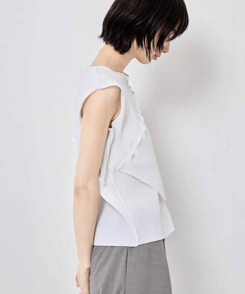 kotohayokozawa(コトハヨコザワ)の「【kotohayokozawa/コトハヨコザワ】TODO WAVE TOP *SLEEVELESS/トゥードゥウェーブトップスリーブレス(タンクトップ・レディース・ライトブルー/ホワイト/ブラック/ブラック系その他・FREE)」の7枚目の写真