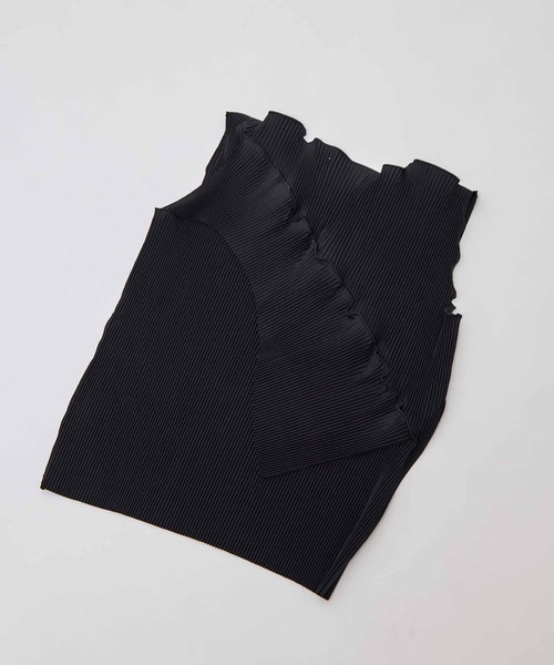 kotohayokozawa(コトハヨコザワ)の「【kotohayokozawa/コトハヨコザワ】TODO WAVE TOP *SLEEVELESS/トゥードゥウェーブトップスリーブレス(タンクトップ・レディース・ライトブルー/ホワイト/ブラック/ブラック系その他・FREE)」の9枚目の写真