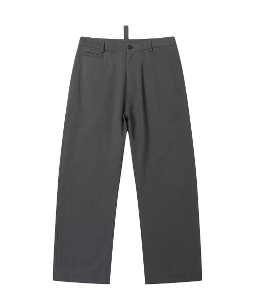 SOLEW(ソル)の「コットンツイルストレートパンツ_チャコール(その他パンツ・メンズ・その他・SMALL/MEDIUM/LARGE/X-LARGE)」の1枚目の写真