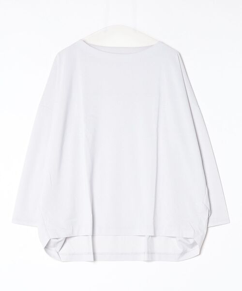 Gabardine K.T(ギャバジンケーティー)の「〔 +サイズ 〕 80ポンチ ゆったりプルオーバー(Tシャツ/カットソー・レディース・ブラック/ライトグレー・15号)」の2枚目の写真