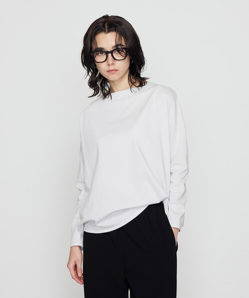 Gabardine K.T(ギャバジンケーティー)の「〔 +サイズ 〕 80ポンチ ゆったりプルオーバー(Tシャツ/カットソー・レディース・ブラック/ライトグレー・15号)」の17枚目の写真