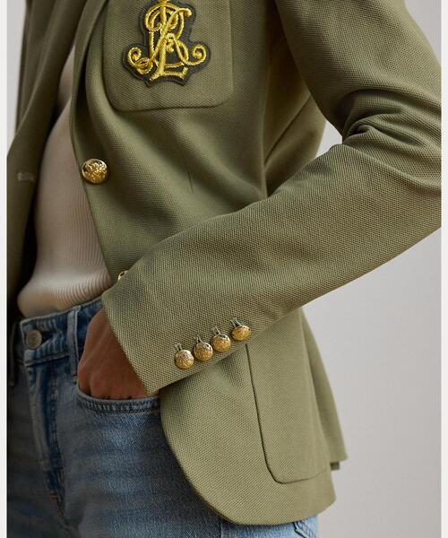 LAUREN RALPH LAUREN（ローレン ラルフ ローレン）の「ブリオン ジャカード ブレザー（テーラードジャケット・レディース・グリーン系2・XXS/XS/XL/S/M/L）」の5枚目の写真