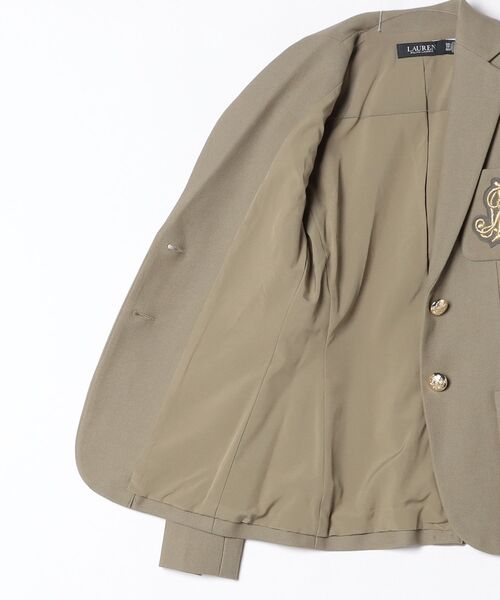 LAUREN RALPH LAUREN（ローレン ラルフ ローレン）の「ブリオン ジャカード ブレザー（テーラードジャケット・レディース・グリーン系2・XXS/XS/XL/S/M/L）」の2枚目の写真