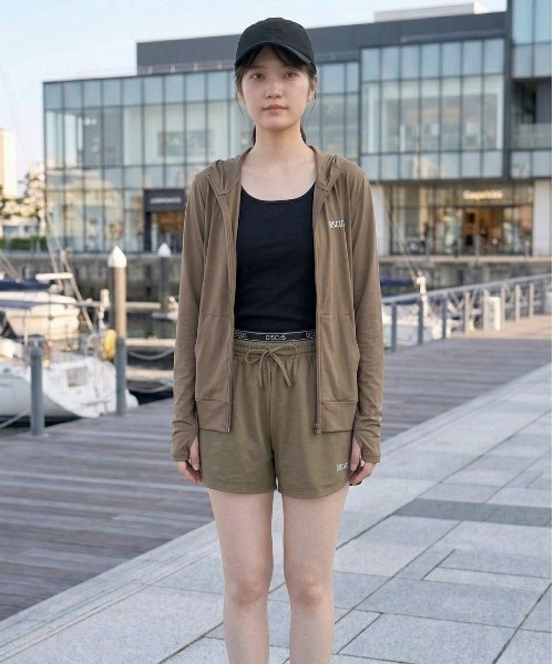 DISCUS ATHLETIC(ディスカス アスレチック)の「【DISCUS ATHLETIC/ディスカス アスレチック】水陸両用 UV接触冷感ダブルウエストボードショーツ(塩素対応/DRY/ストレッチ)(その他パンツ・レディース・ブラック/ネイビー/モカ・MEDIUM/LARGE)」の13枚目の写真