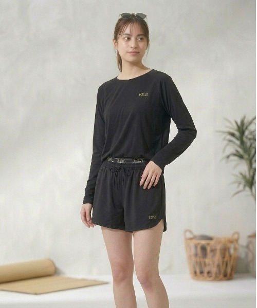DISCUS ATHLETIC(ディスカス アスレチック)の「【DISCUS ATHLETIC/ディスカス アスレチック】水陸両用 UV接触冷感ダブルウエストボードショーツ(塩素対応/DRY/ストレッチ)(その他パンツ・レディース・ブラック/ネイビー/モカ・MEDIUM/LARGE)」の7枚目の写真