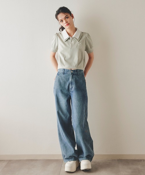 REDYAZEL（レディアゼル）の「【Vintage Denim Series】ヴィンテージウォッシュストレートデニム（デニムパンツ・レディース・ネイビー/ブルー・SMALL/MEDIUM）」の16枚目の写真