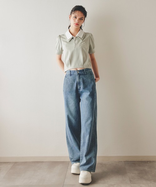 REDYAZEL（レディアゼル）の「【Vintage Denim Series】ヴィンテージウォッシュストレートデニム（デニムパンツ・レディース・ネイビー/ブルー・SMALL/MEDIUM）」の17枚目の写真