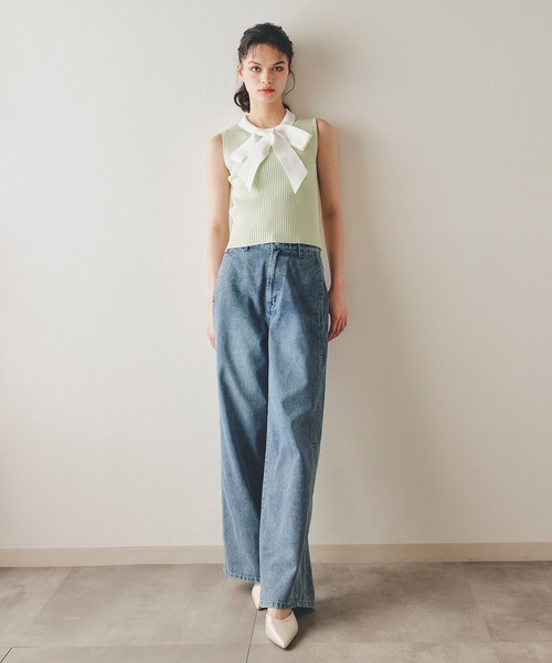 REDYAZEL（レディアゼル）の「【Vintage Denim Series】ヴィンテージウォッシュストレートデニム（デニムパンツ・レディース・ネイビー/ブルー・SMALL/MEDIUM）」の22枚目の写真