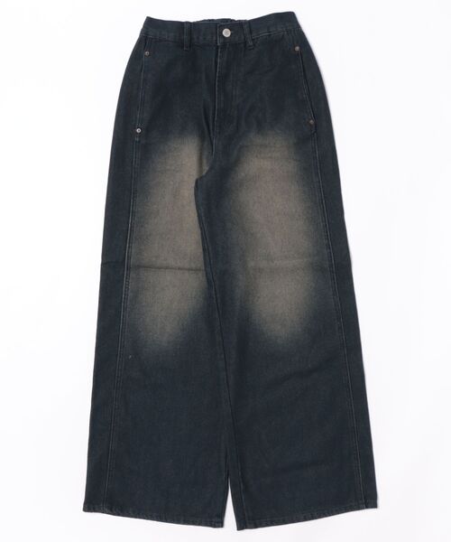 REDYAZEL（レディアゼル）の「【Vintage Denim Series】ヴィンテージウォッシュストレートデニム（デニムパンツ・レディース・ネイビー/ブルー・SMALL/MEDIUM）」の5枚目の写真