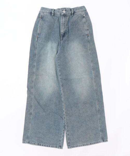 REDYAZEL（レディアゼル）の「【Vintage Denim Series】ヴィンテージウォッシュストレートデニム（デニムパンツ・レディース・ネイビー/ブルー・SMALL/MEDIUM）」の3枚目の写真