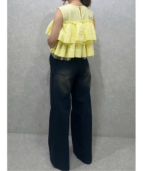 REDYAZEL（レディアゼル）の「【Vintage Denim Series】ヴィンテージウォッシュストレートデニム（デニムパンツ・レディース・ネイビー/ブルー・SMALL/MEDIUM）」の9枚目の写真
