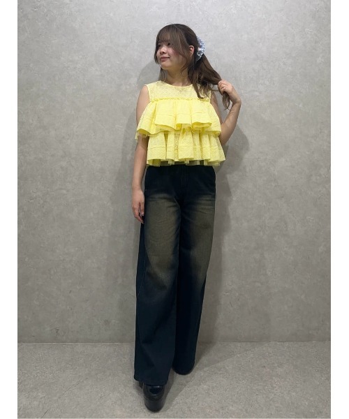 REDYAZEL（レディアゼル）の「【Vintage Denim Series】ヴィンテージウォッシュストレートデニム（デニムパンツ・レディース・ネイビー/ブルー・SMALL/MEDIUM）」の6枚目の写真