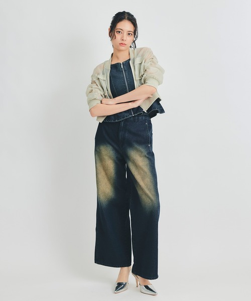REDYAZEL（レディアゼル）の「【Vintage Denim Series】ヴィンテージウォッシュストレートデニム（デニムパンツ・レディース・ネイビー/ブルー・SMALL/MEDIUM）」の11枚目の写真