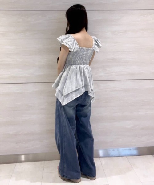 REDYAZEL(レディアゼル)の「【Vintage Denim Series】ヴィンテージウォッシュストレートデニム(デニムパンツ・レディース・ネイビー/ブルー・SMALL/MEDIUM)」の13枚目の写真