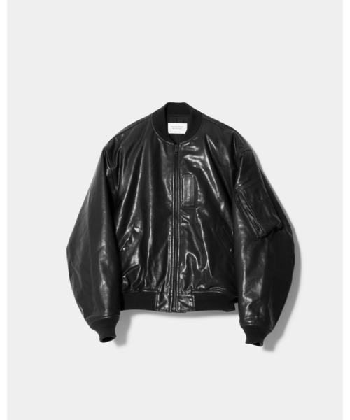 beautiful people(ビューティフルピープル)の「light lamb leatherfanshape MA-1 blouson beautiful peopleM(ブルゾン・メンズ・ブラック・38/40)」の7枚目の写真