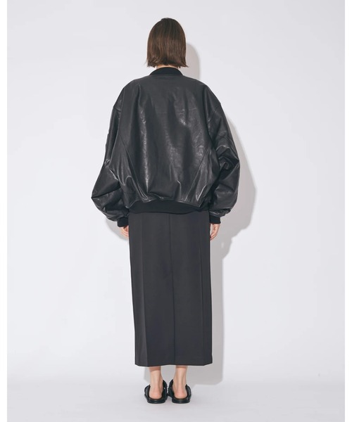 beautiful people(ビューティフルピープル)の「light lamb leatherfanshape MA-1 blouson beautiful peopleM(ブルゾン・メンズ・ブラック・38/40)」の4枚目の写真