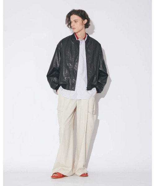 beautiful people(ビューティフルピープル)の「light lamb leatherfanshape MA-1 blouson beautiful peopleM(ブルゾン・メンズ・ブラック・38/40)」の6枚目の写真
