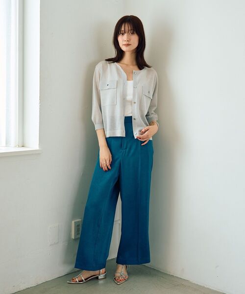 YECCA VECCA(イェッカヴェッカ)の「ヴィンテージサテンストレートパンツ(その他パンツ・レディース・ブラウン/ブラック/ブルーグリーン・FREE)」の9枚目の写真