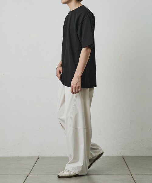 COLONY 2139(コロニートゥーワンスリーナイン)の「ナナメジャガード半袖Tシャツ(Tシャツ/カットソー・メンズ・ホワイト/ベージュ/ブラック・MEDIUM/LARGE)」の17枚目の写真