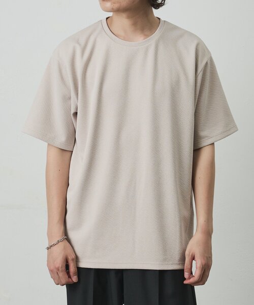 COLONY 2139(コロニートゥーワンスリーナイン)の「ナナメジャガード半袖Tシャツ(Tシャツ/カットソー・メンズ・ホワイト/ベージュ/ブラック・MEDIUM/LARGE)」の20枚目の写真
