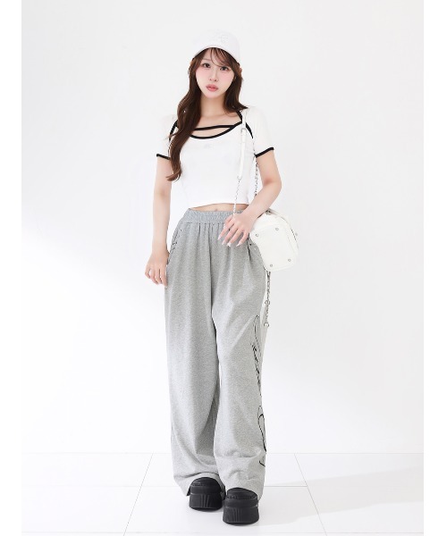 Darich（ダーリッチ）の「シグネチャーDRパイピングTシャツ（Tシャツ/カットソー・レディース・ホワイト/ピンク/ブラック・FREE）」の9枚目の写真