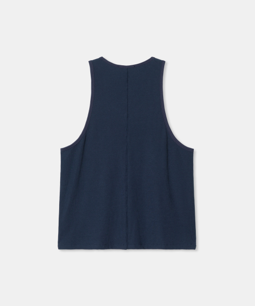 THEENDQUESTION（ジエンドクエスチョン）の「Loose sleeveless t-shirt / NAVY（Tシャツ/カットソー・レディース・その他・FREE）」の2枚目の写真