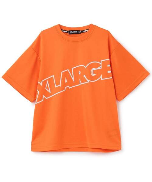 XLARGE KIDS(エクストララージキッズ)の「アウトラインロゴ半袖Tシャツ(Tシャツ/カットソー・キッズ・ブラック/ホワイト/オレンジ・130cm/110cm/120cm/140cm/90cm/100cm)」の1枚目の写真