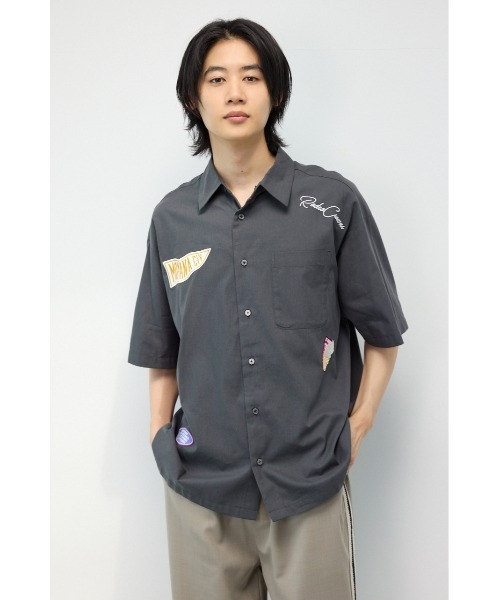 RODEO CROWNS WIDE BOWL(ロデオクラウンズワイドボウル)の「COOLMAX(R)ファブリック製・Frenchieシャツ(シャツ/ブラウス・メンズ・チャコールグレー/オフホワイト/ミント・LARGE/MEDIUM)」の16枚目の写真