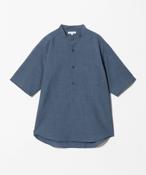 A DAY IN THE LIFE UNITED ARROWS(アデイインザライフユナイテッドアローズ)の「ウールライク ワッシャー リラックス バンドカラーシャツ-吸水速乾-<A DAY IN THE LIFE>(シャツ/ブラウス・メンズ・ダークブラウン/ダークグリーン/コバルトブルー・M/L)」の15枚目の写真