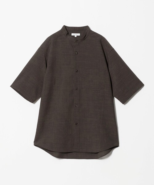 A DAY IN THE LIFE UNITED ARROWS(アデイインザライフユナイテッドアローズ)の「ウールライク ワッシャー リラックス バンドカラーシャツ-吸水速乾-<A DAY IN THE LIFE>(シャツ/ブラウス・メンズ・ダークブラウン/ダークグリーン/コバルトブルー・M/L)」の18枚目の写真