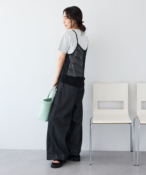 CRAFT STANDARD BOUTIQUE(クラフトスタンダードブティック)の「ノットヤーン透かしビスチェ(ベスト・レディース・オフホワイト/ブラック・FREE)」の17枚目の写真